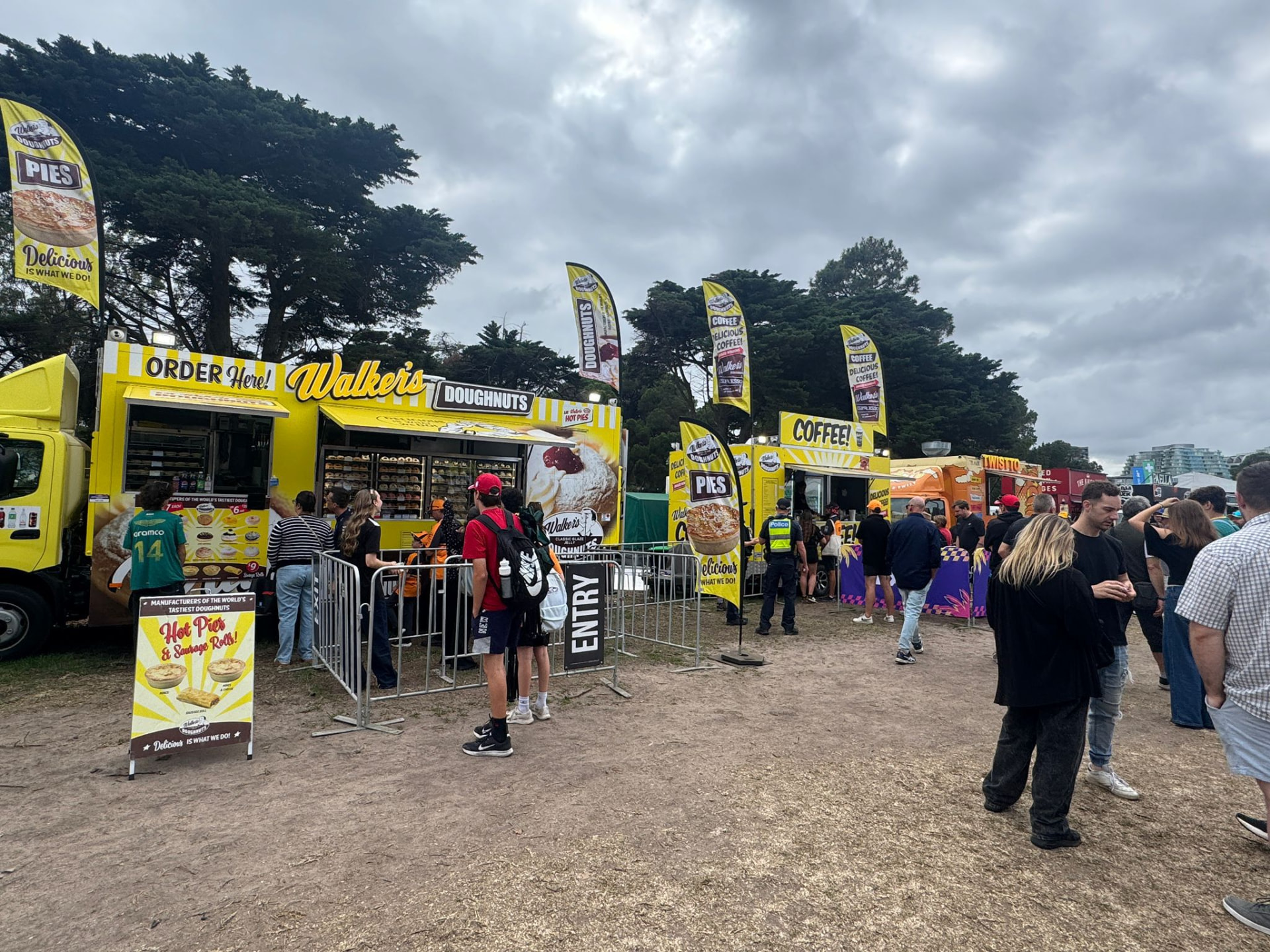 Walker's Doughnuts food truck catering a Melbourne event