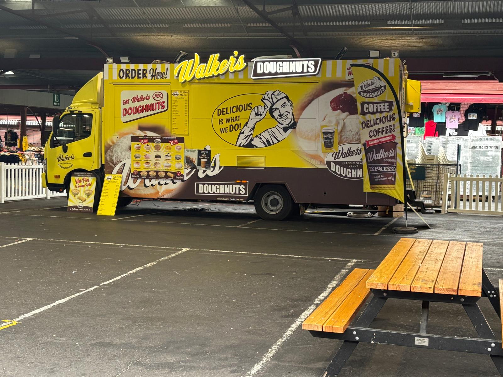Walker's Doughnuts food truck ready to serve at a Melbourne event
